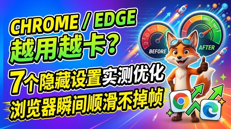Chrome / Edge 越用越卡？7个隐藏设置实测优化，浏览器瞬间顺滑不掉帧-AMC跨境社区